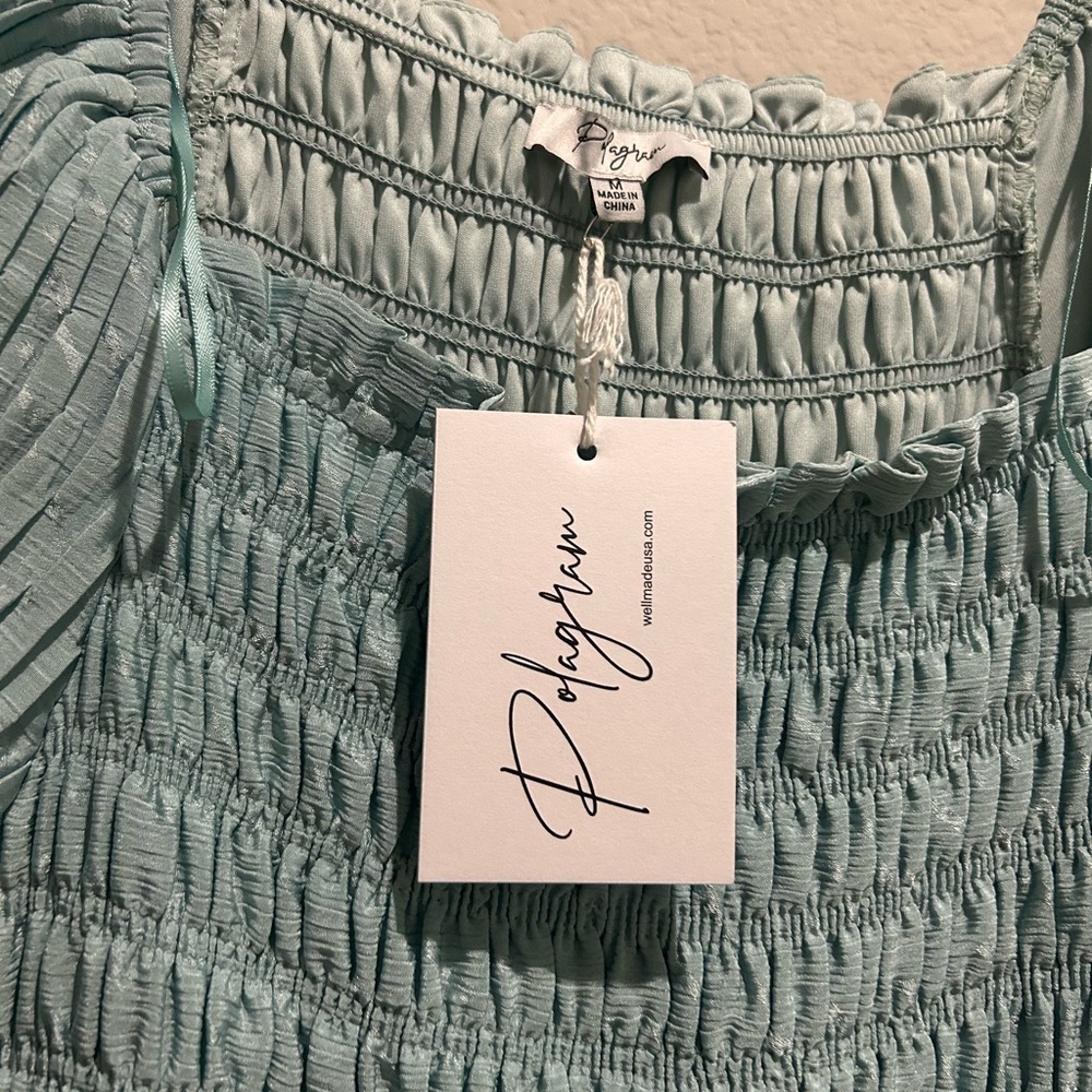 Polagram Light Blue Smocked Dress - Picture 2 of 4